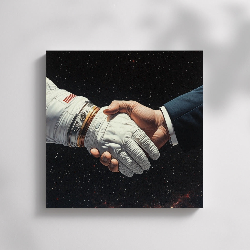 Space Union: Handshake of Galaxies