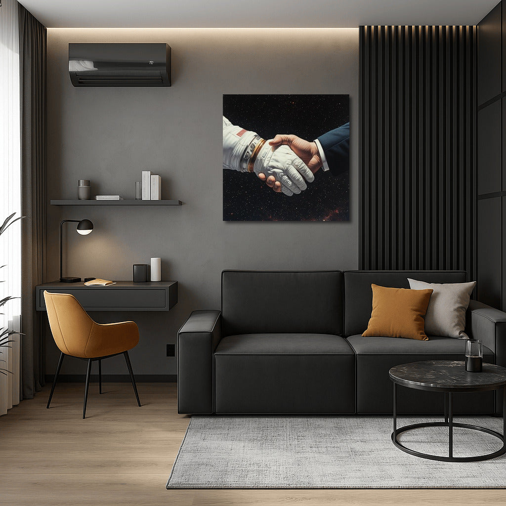 Space Union: Handshake of Galaxies