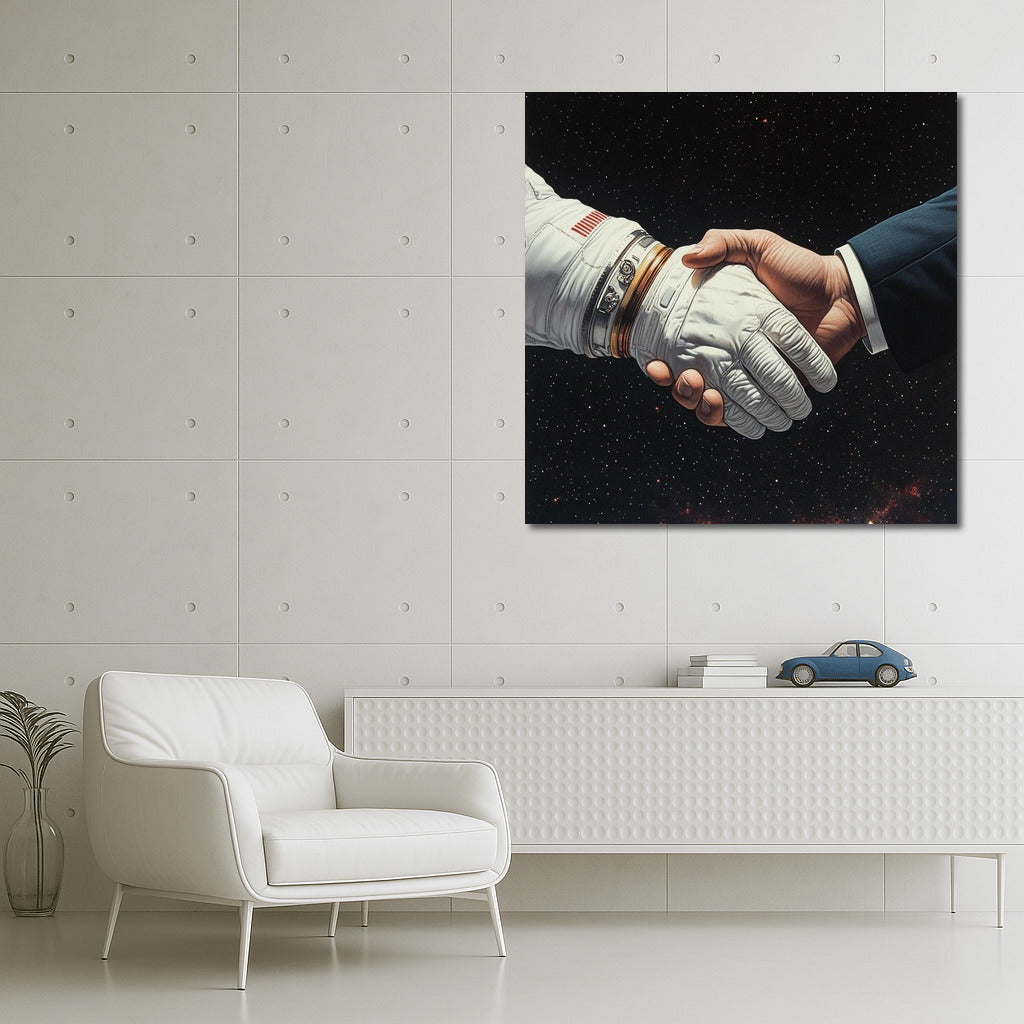 Space Union: Handshake of Galaxies