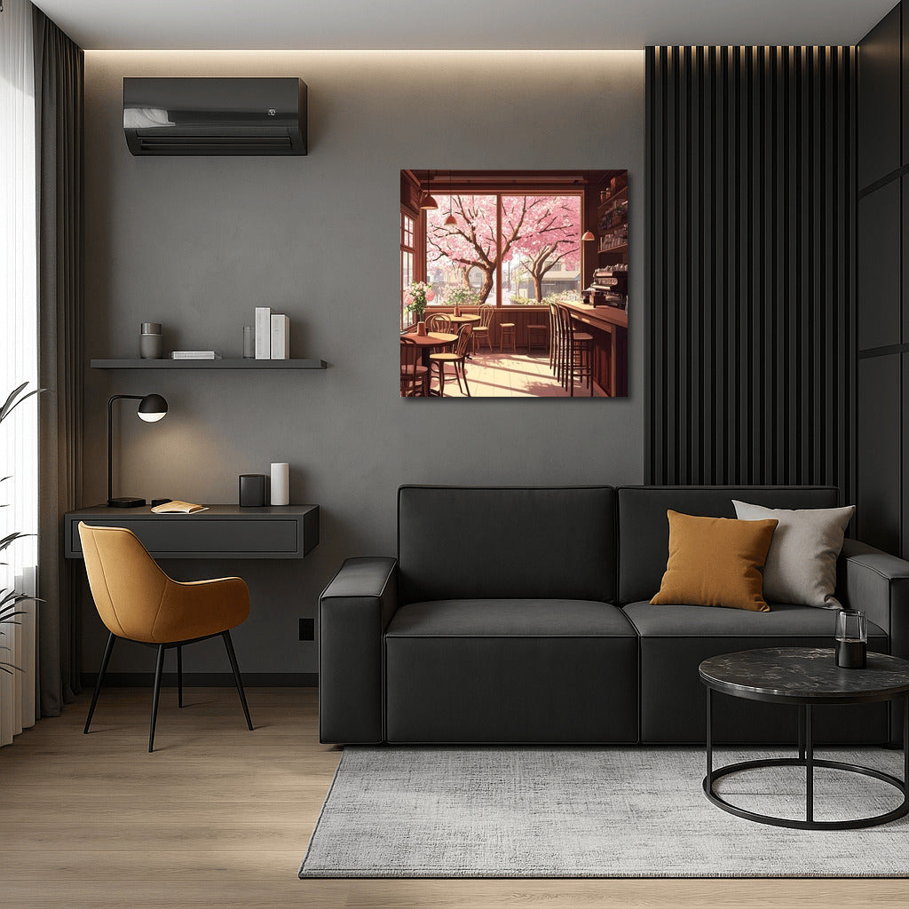 Sakura Morning in the Cafe