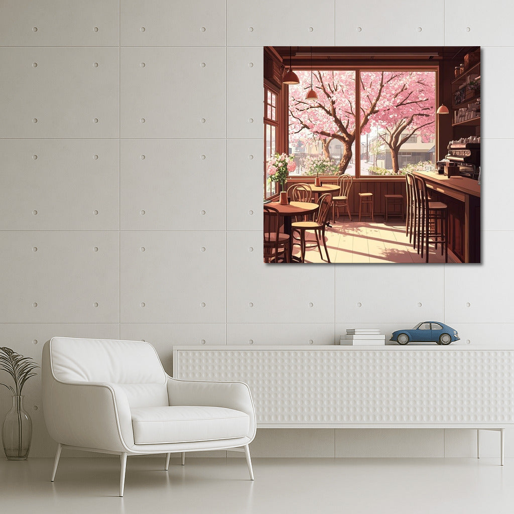 Sakura Morning in the Cafe