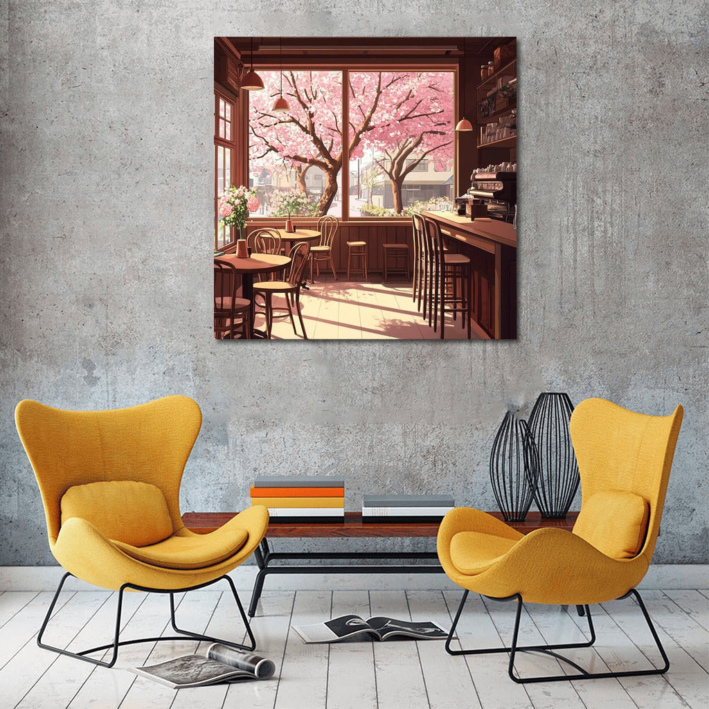 Sakura Morning in the Cafe