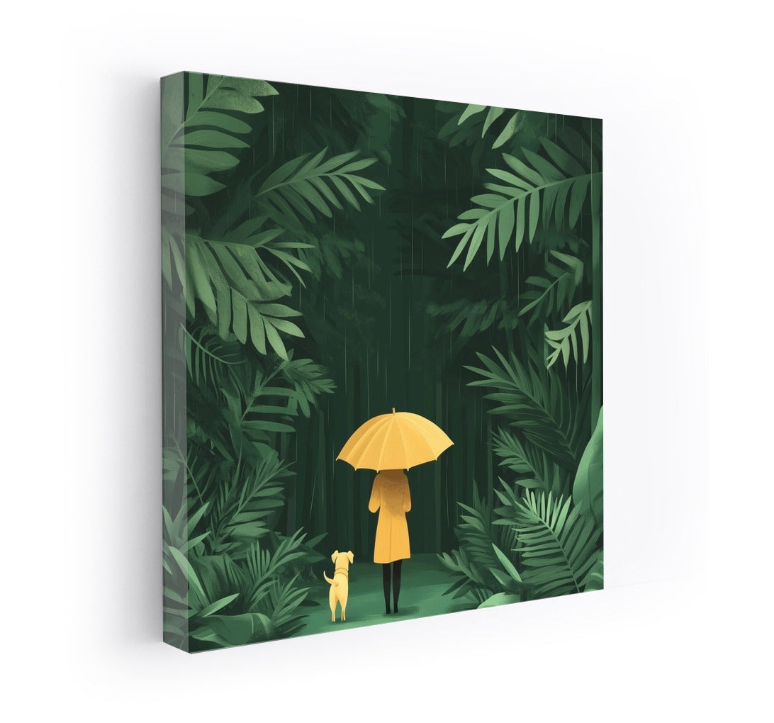 The Secret Under the Umbrella: A Walk with a Friend in the Forest