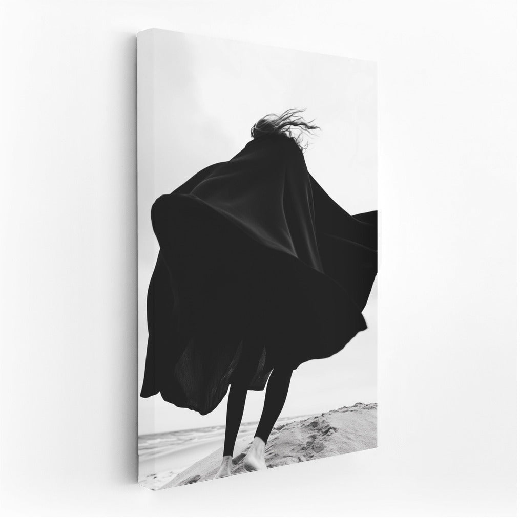 Silhouette of Freedom on the Beach