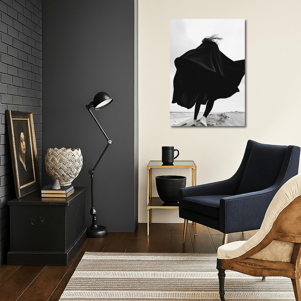 Silhouette of Freedom on the Beach