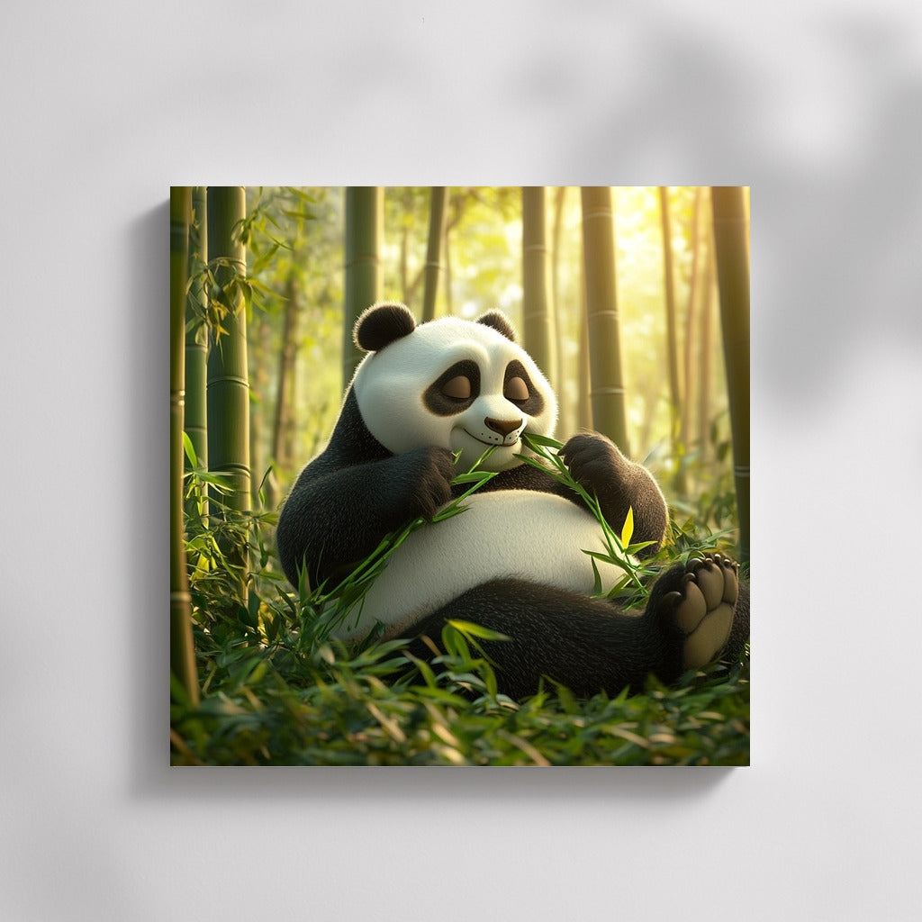 Bamboo Idyll: Panda in Nature's Embrace