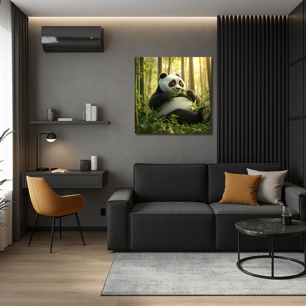 Bamboo Idyll: Panda in Nature's Embrace