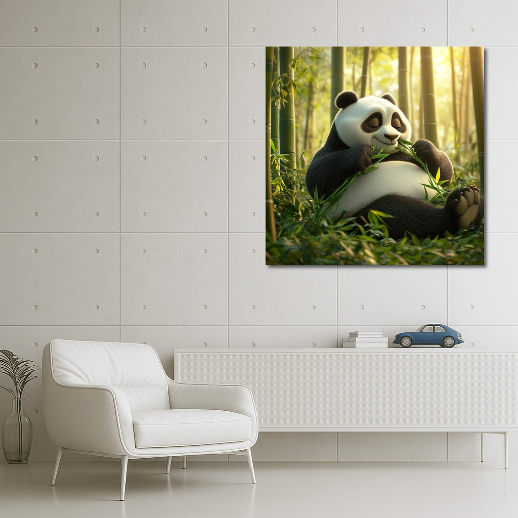 Bamboo Idyll: Panda in Nature's Embrace