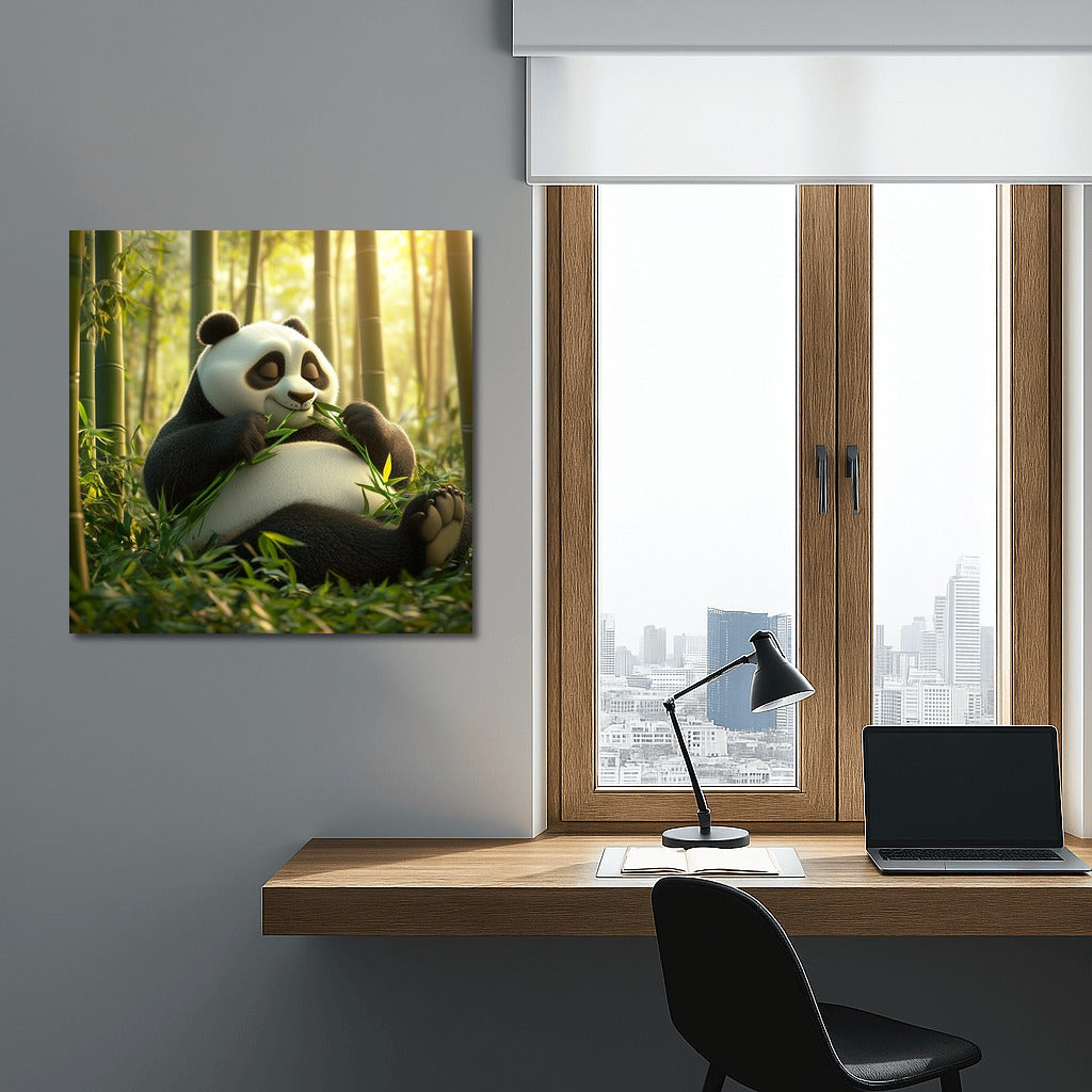 Bamboo Idyll: Panda in Nature's Embrace