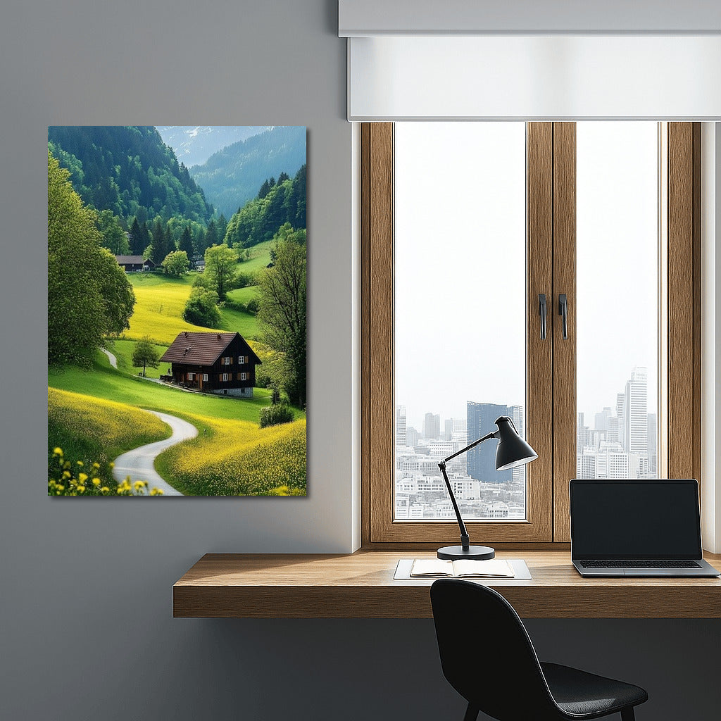 A cozy shelter among the mountain peaks