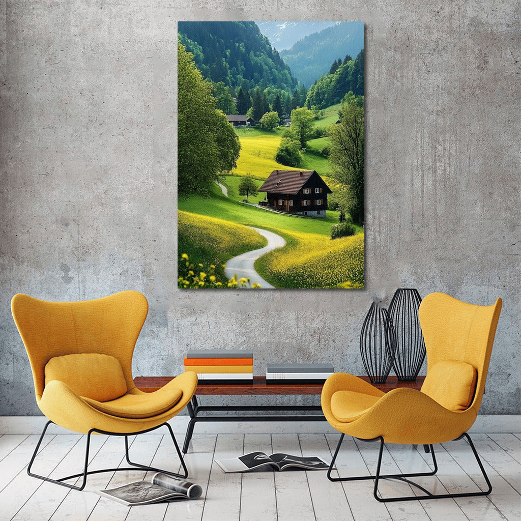 A cozy shelter among the mountain peaks