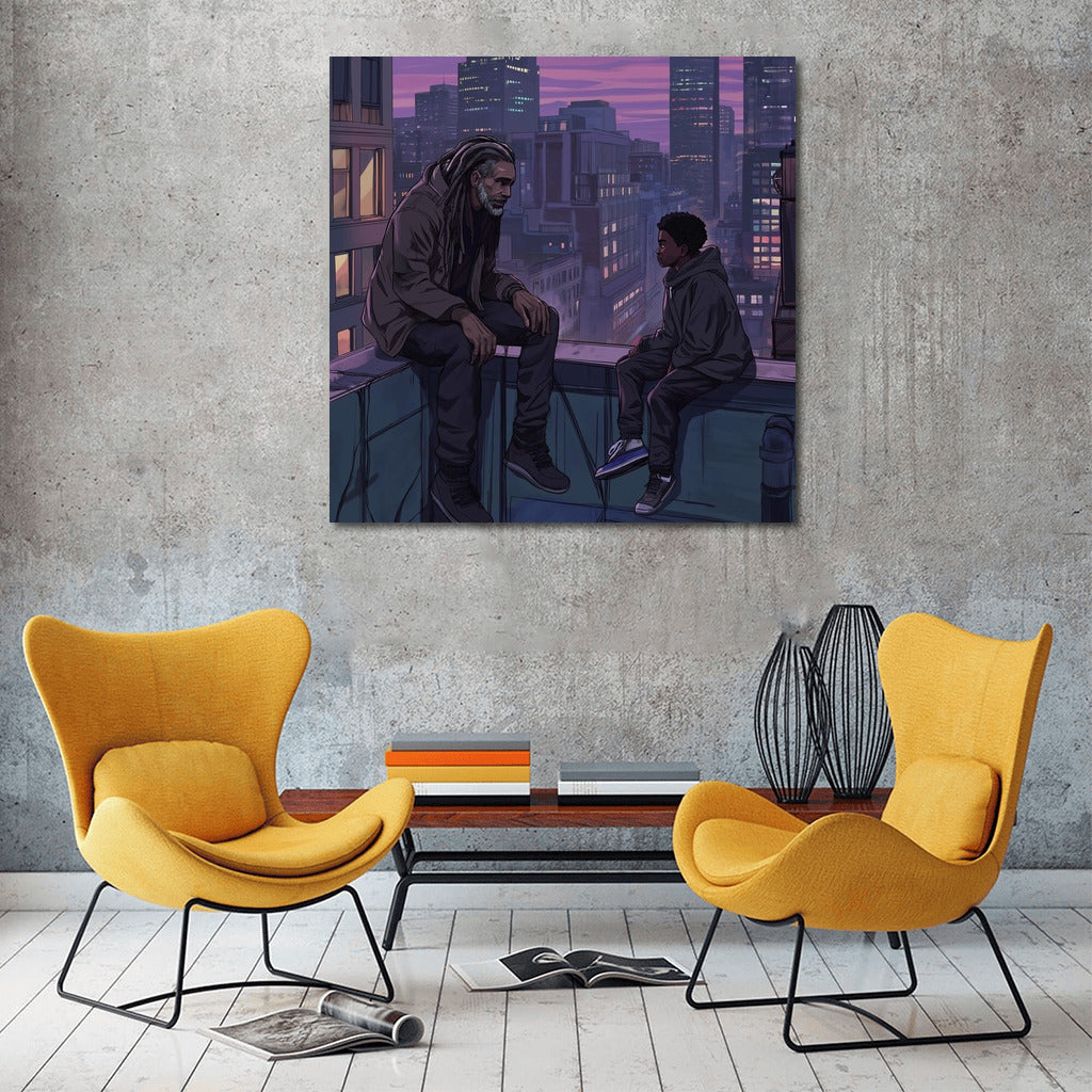 Silhouettes of Dreams: Sunset Over the Metropolis