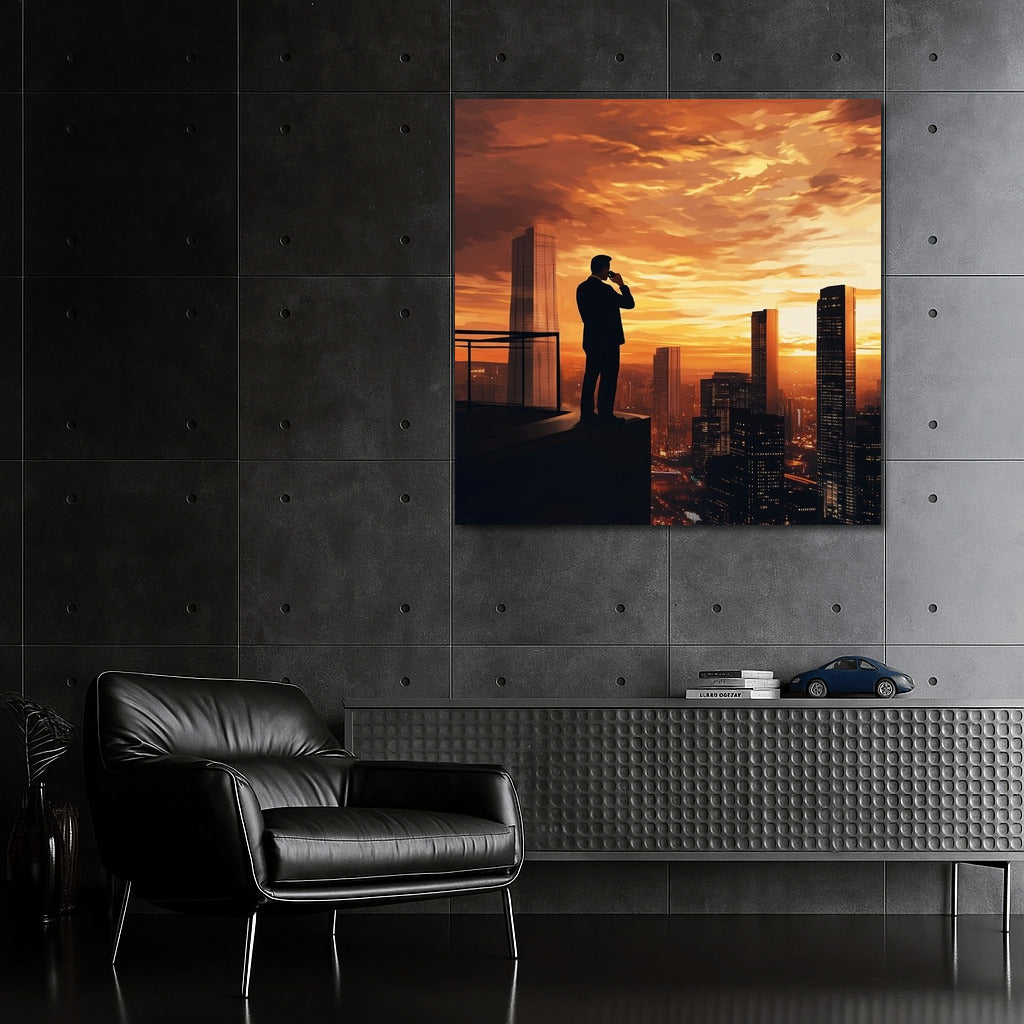 Silhouette in Sunset Glow