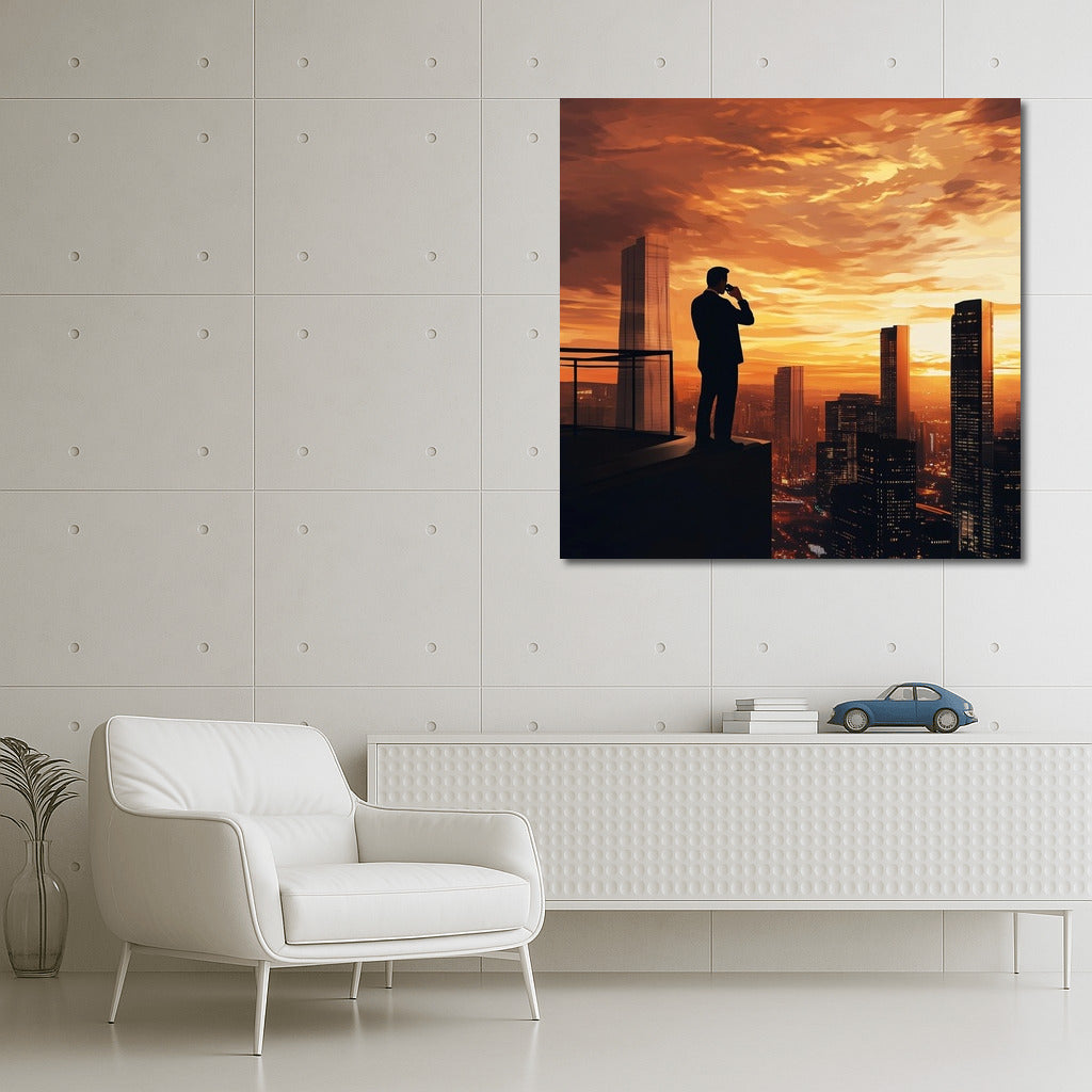 Silhouette in Sunset Glow