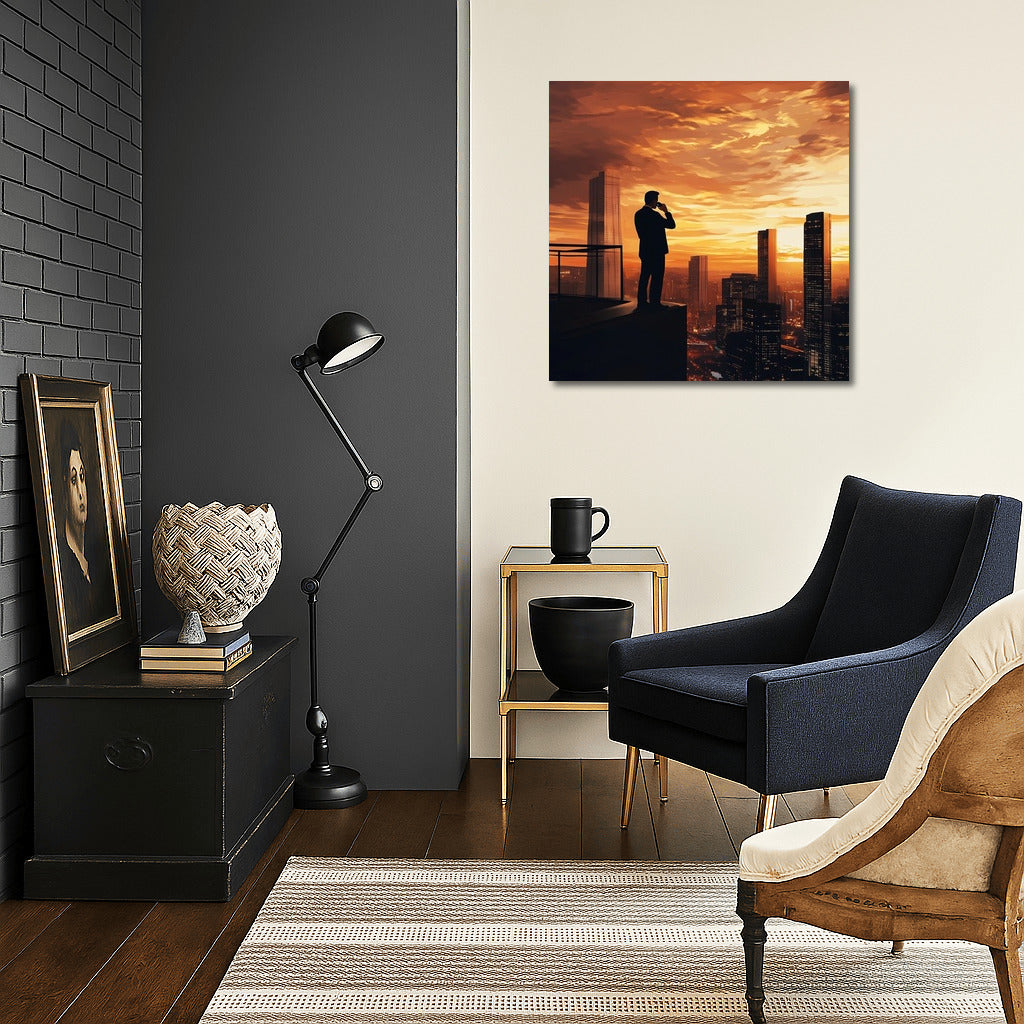 Silhouette in Sunset Glow