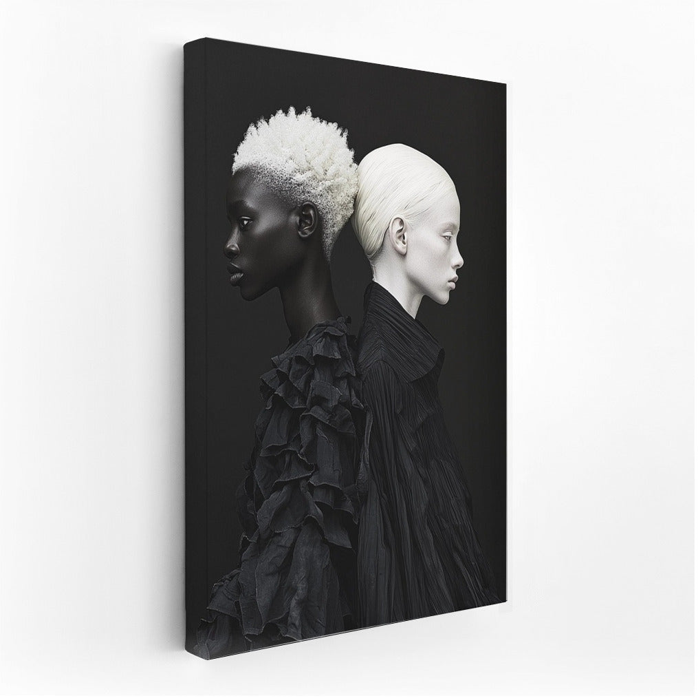 Dance of Contrasts: Two Figures in Harmony