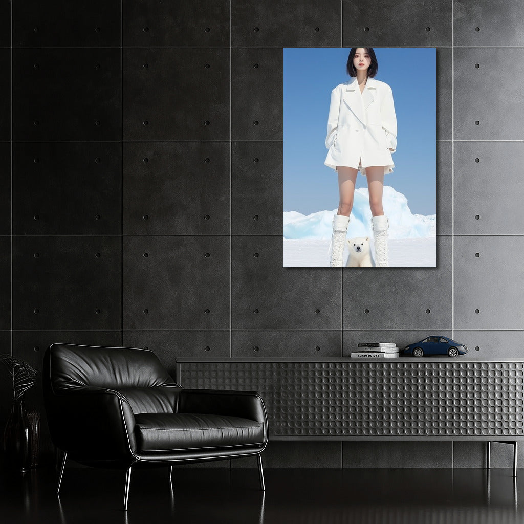 Snow-White Grace and Polar Friend