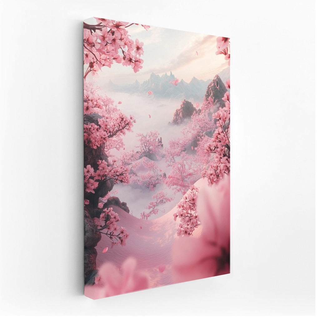Sakura in the Embrace of the Mountains