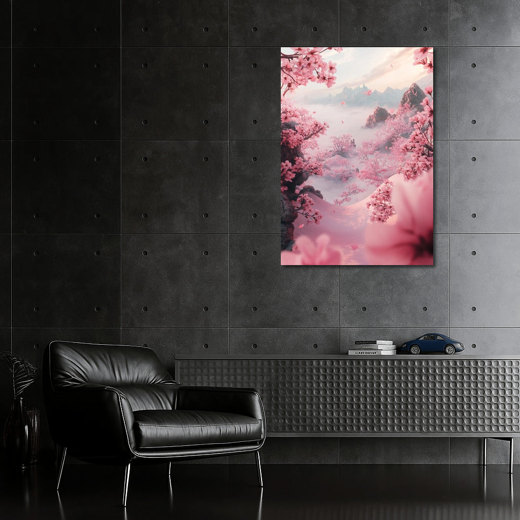 Sakura in the Embrace of the Mountains