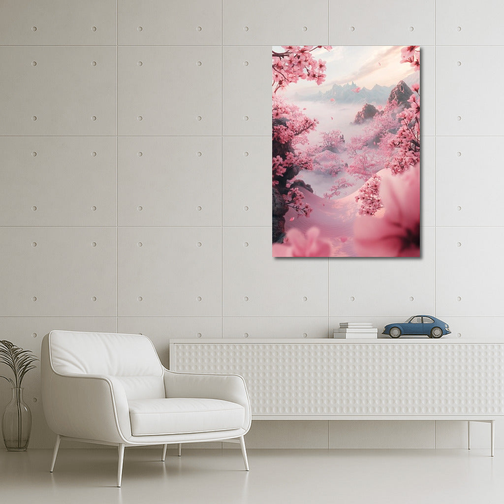 Sakura in the Embrace of the Mountains