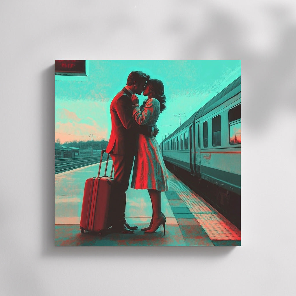Colors of Farewell on the Platform