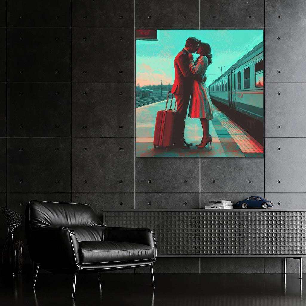 Colors of Farewell on the Platform