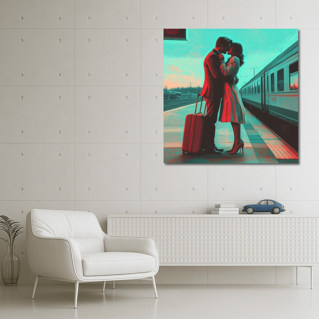 Colors of Farewell on the Platform