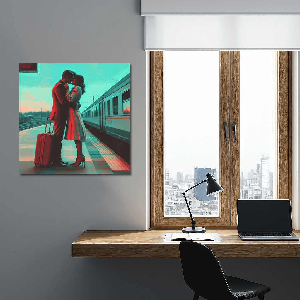 Colors of Farewell on the Platform