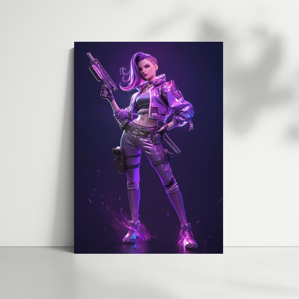 Neon Guardian of the Future