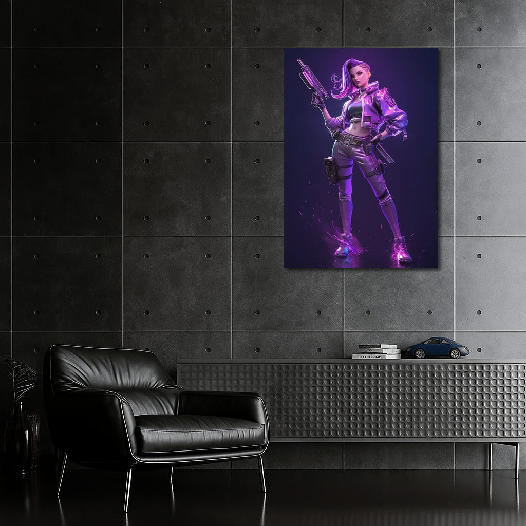 Neon Guardian of the Future