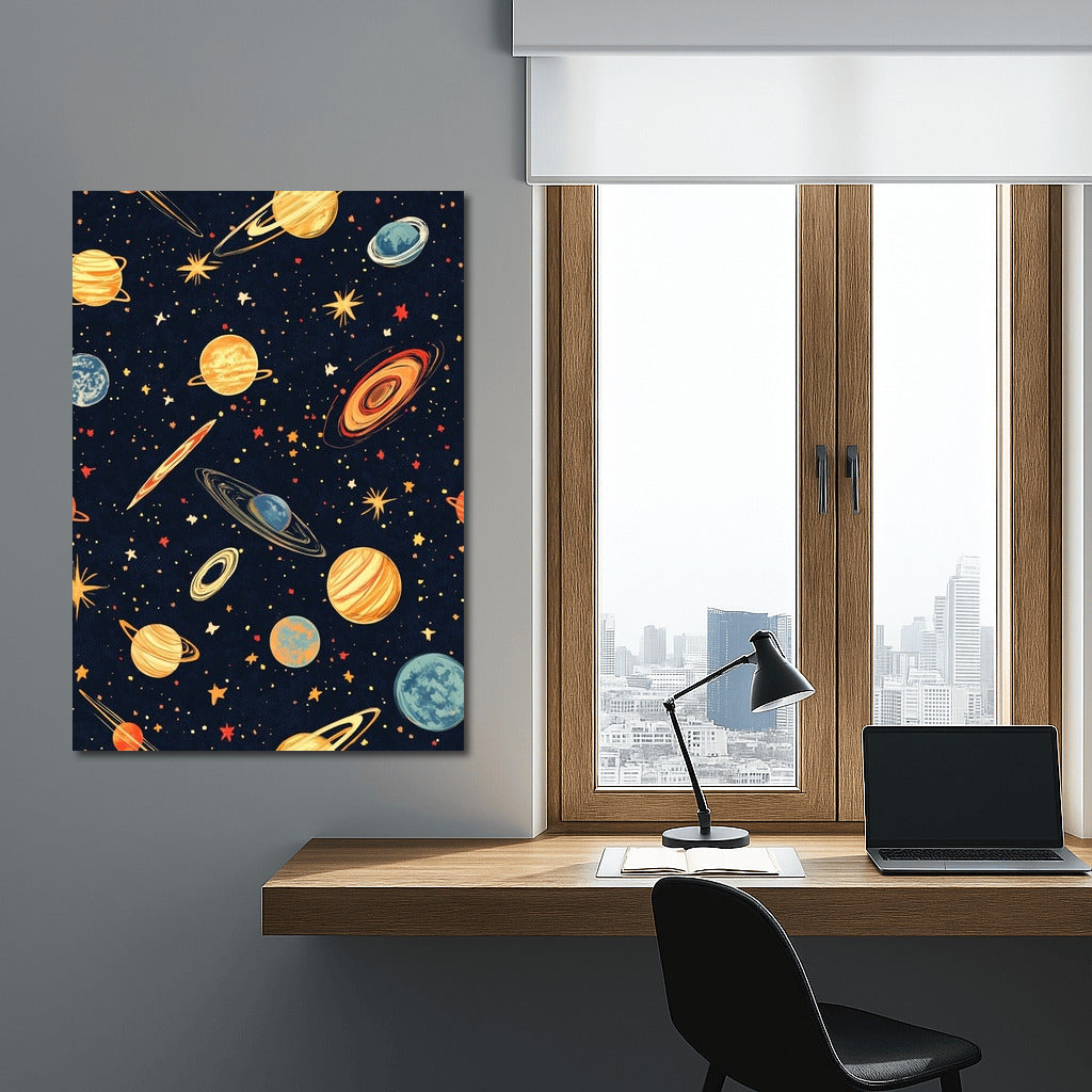 Galactic Symphony: Dance of Planets and Stars