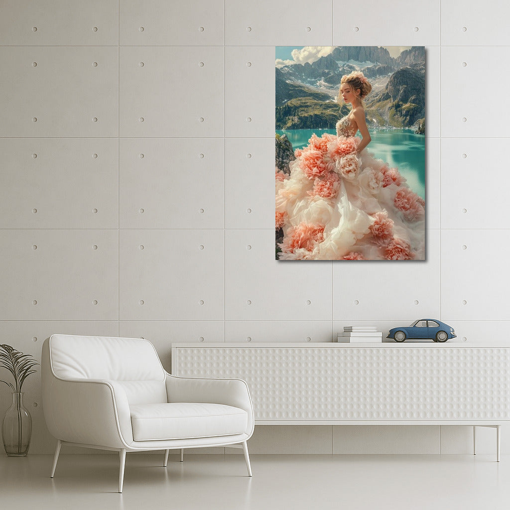 Flower Nymph in the Embrace of Mountain Dreams