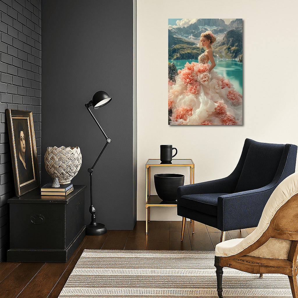 Flower Nymph in the Embrace of Mountain Dreams