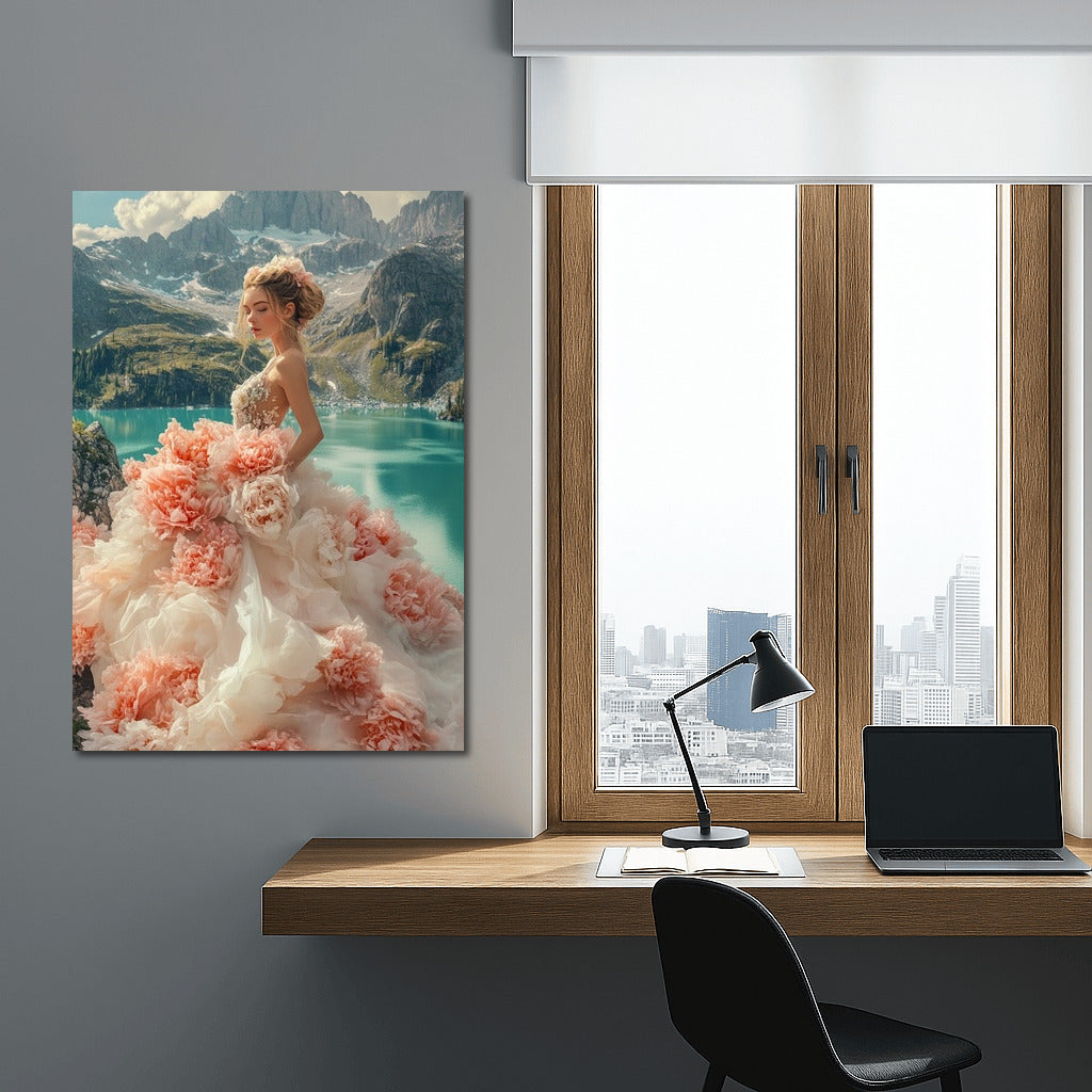 Flower Nymph in the Embrace of Mountain Dreams