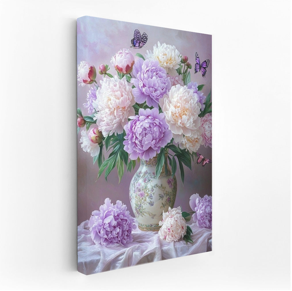 Dance of Peonies and Wings