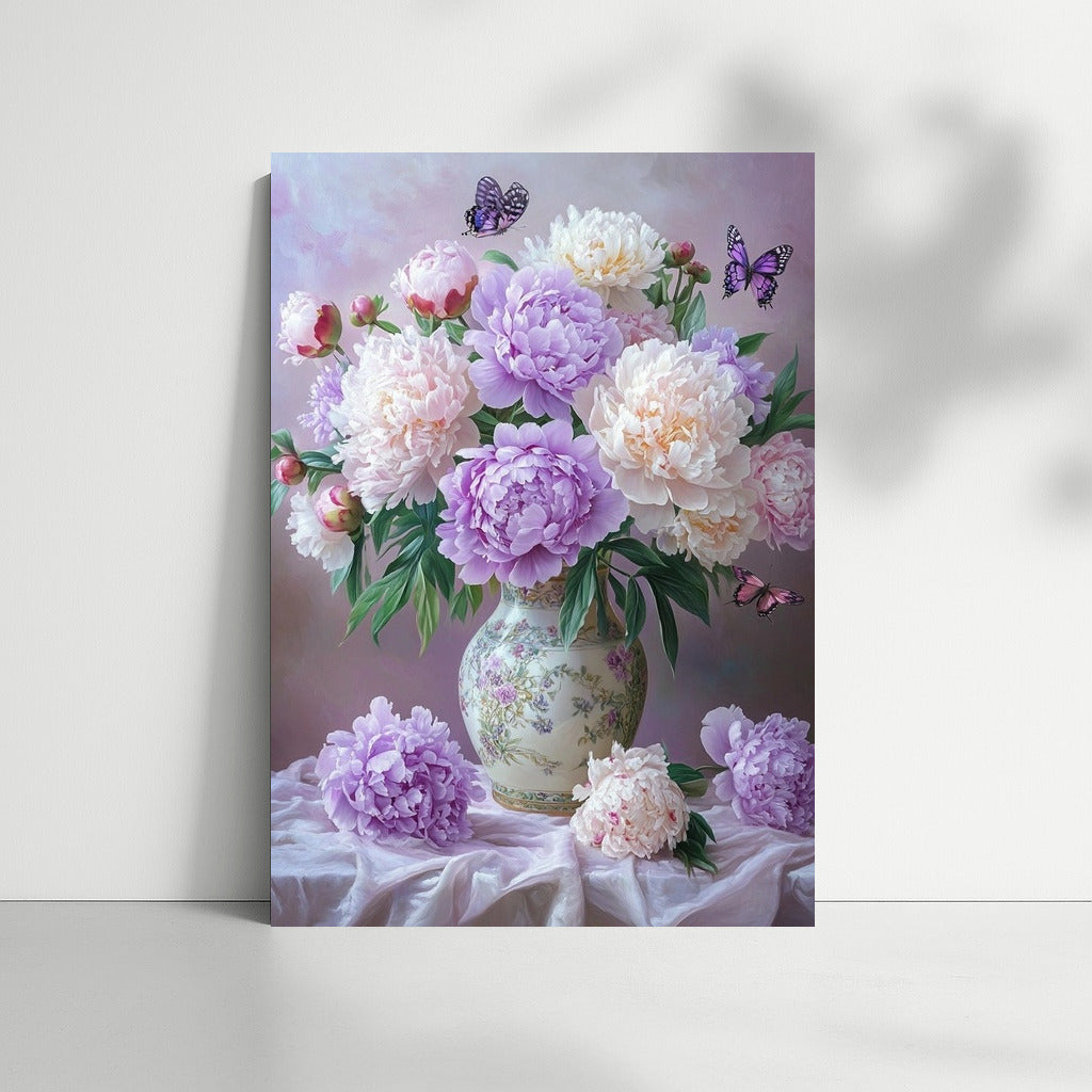 Dance of Peonies and Wings