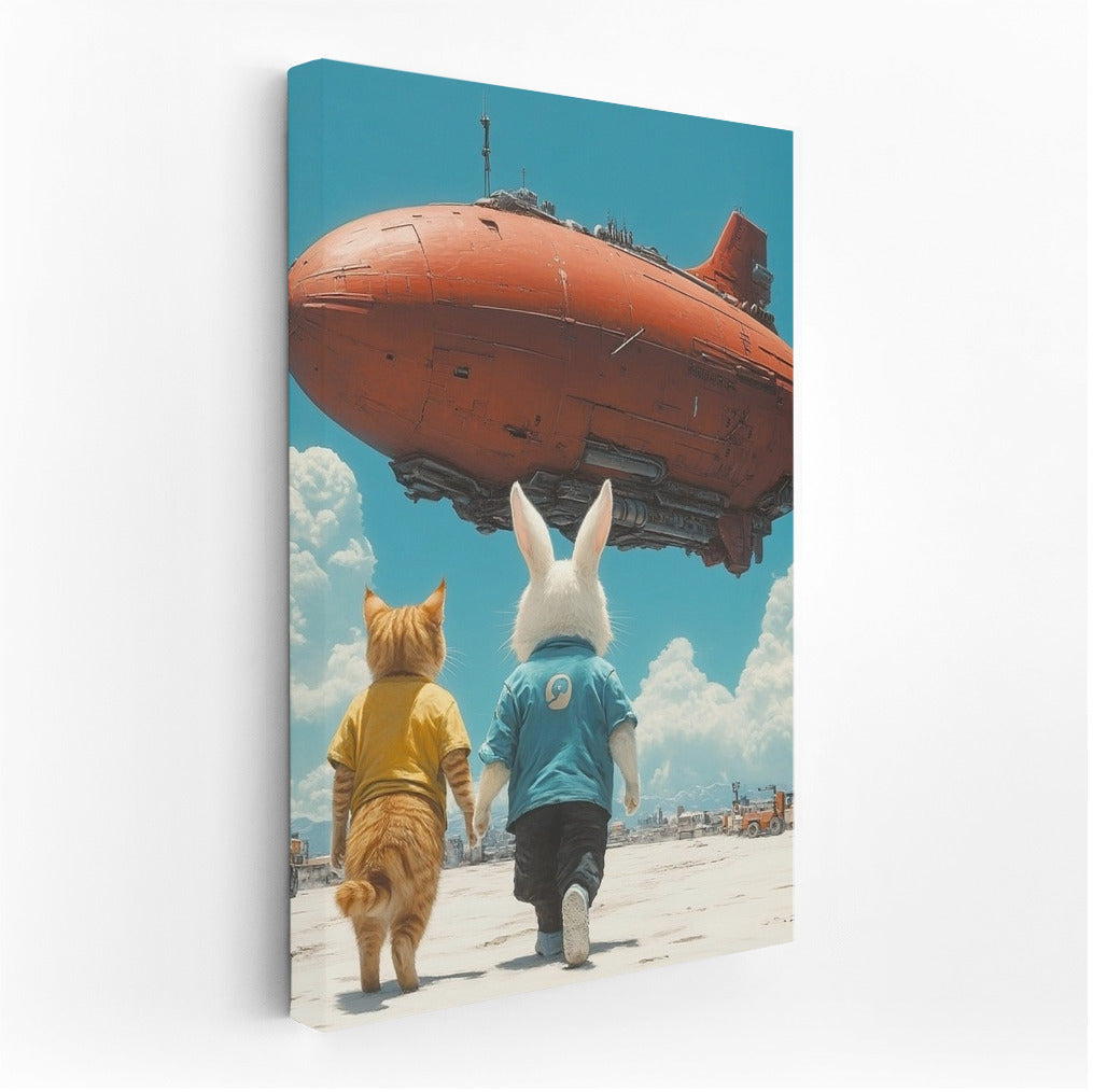 Heavenly Journey: Rabbit and Cat in the Dream World