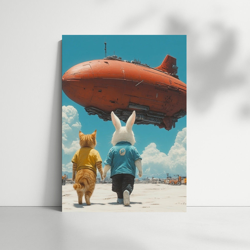 Heavenly Journey: Rabbit and Cat in the Dream World