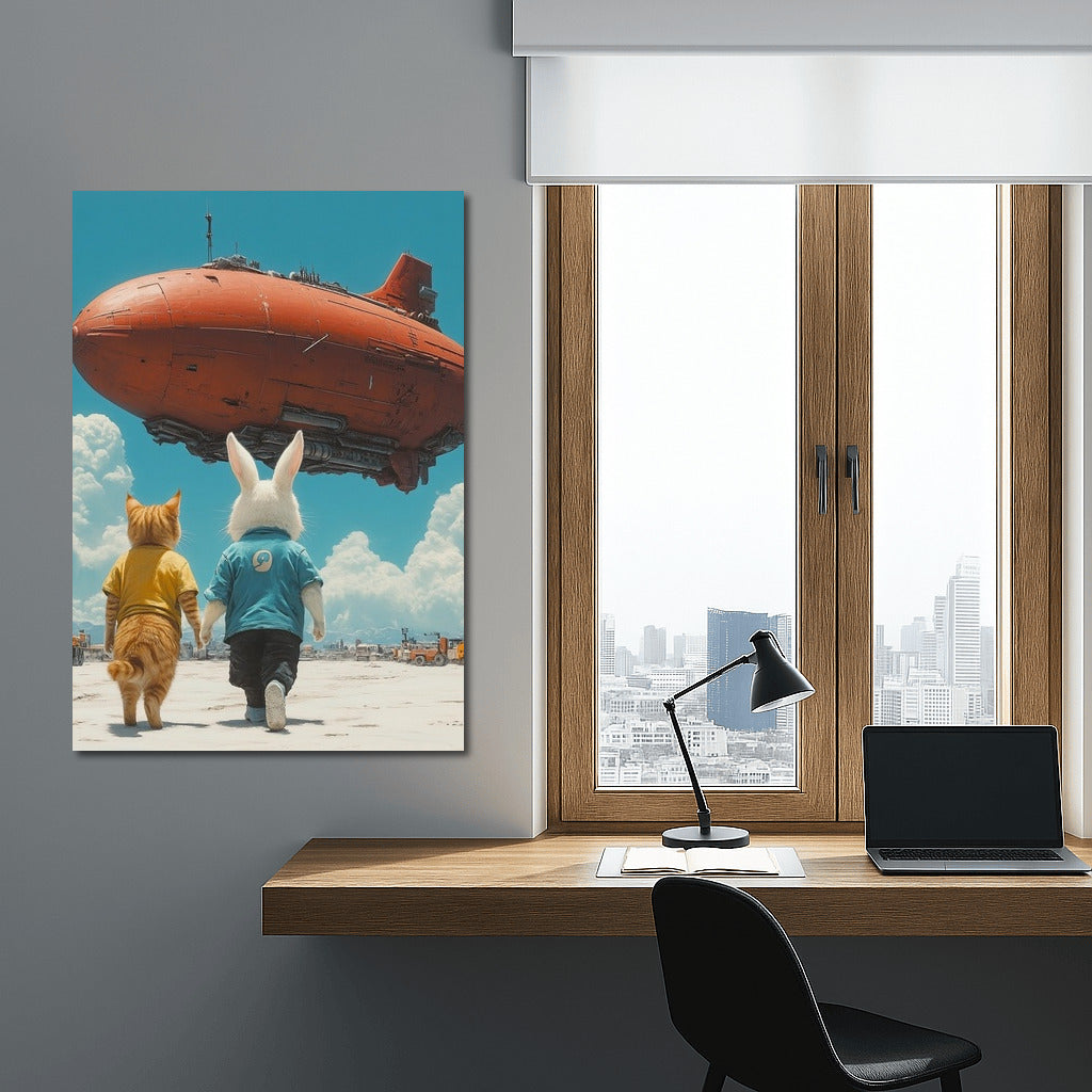 Heavenly Journey: Rabbit and Cat in the Dream World