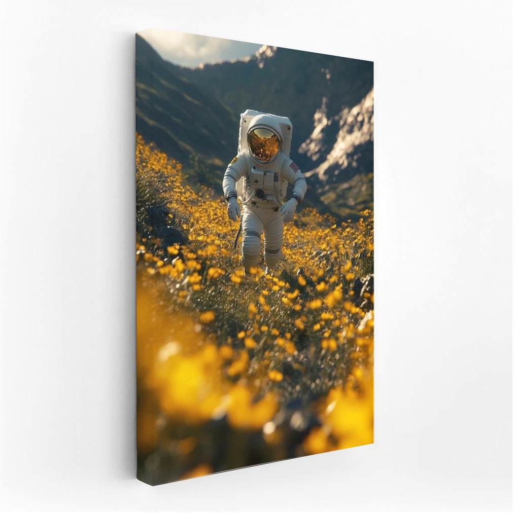 Flowers of the Galaxy: Astronaut in Summer Paradise
