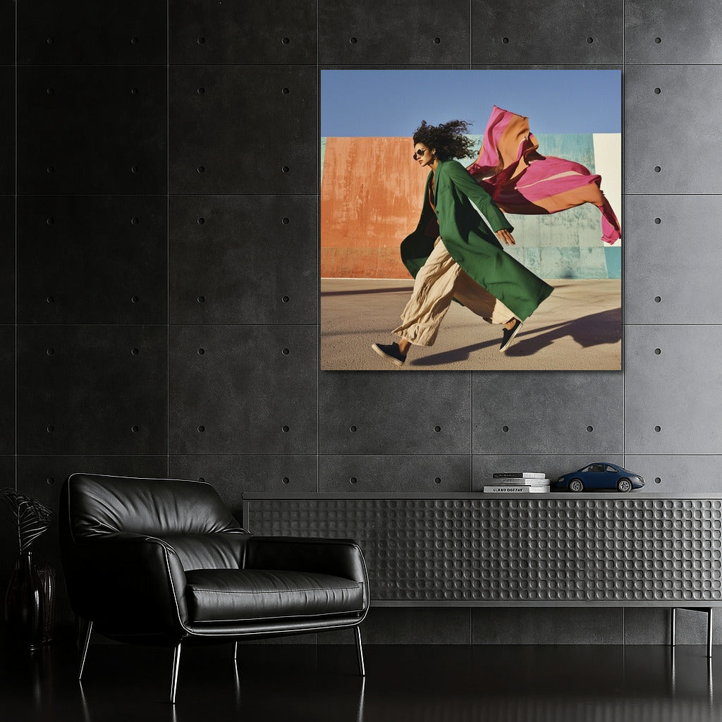 Green Vortex on Colored Background