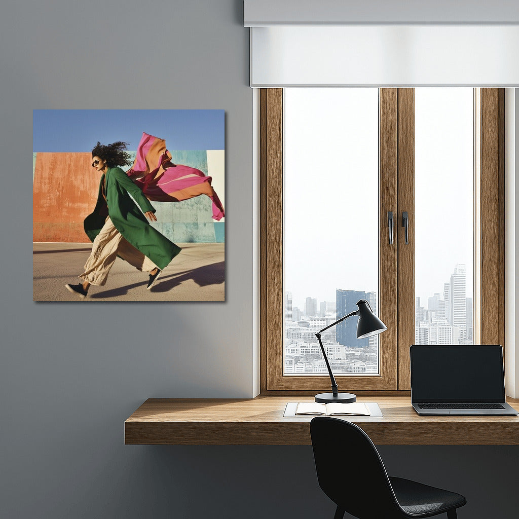 Green Vortex on Colored Background