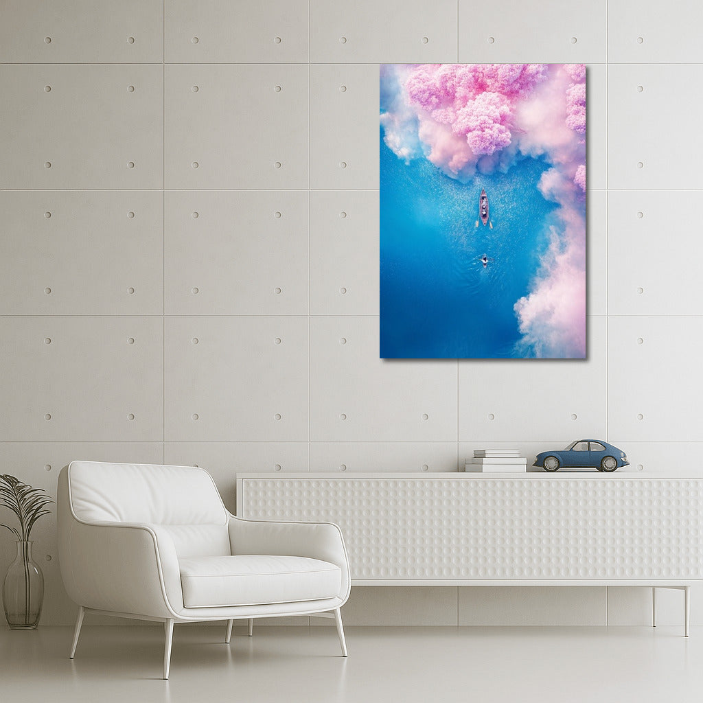 Sailboat in the Pink Sky