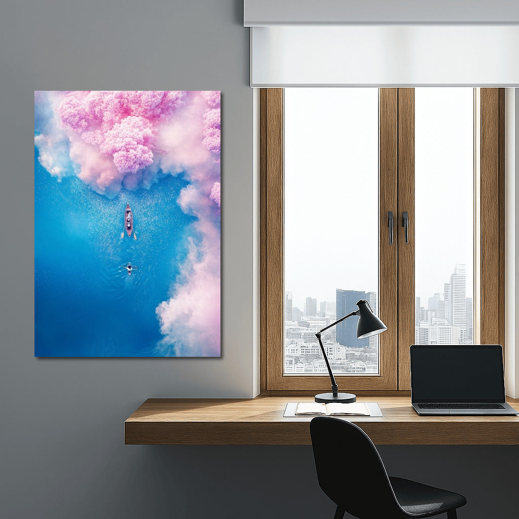 Sailboat in the Pink Sky