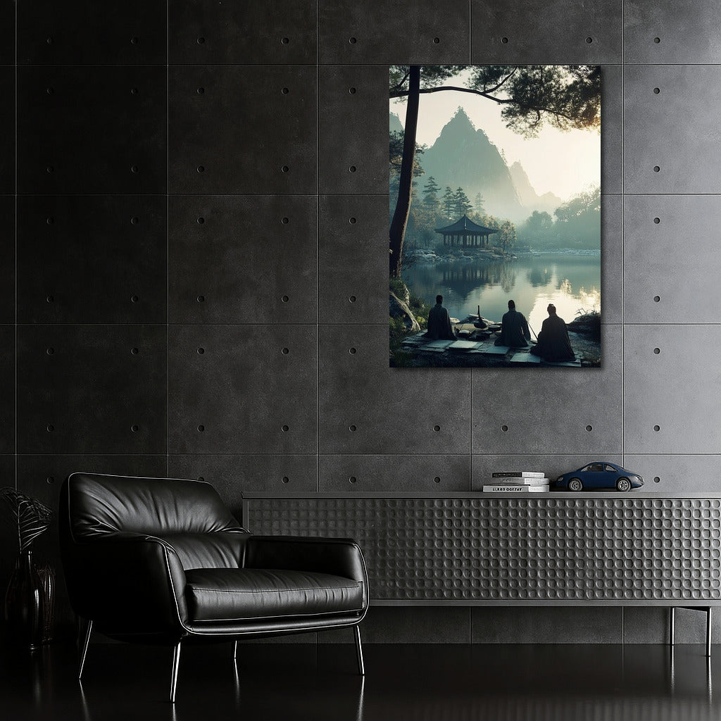 Contemplation at the Lake Pavilion