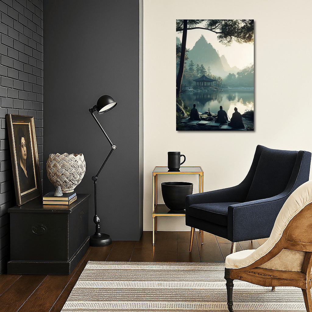 Contemplation at the Lake Pavilion