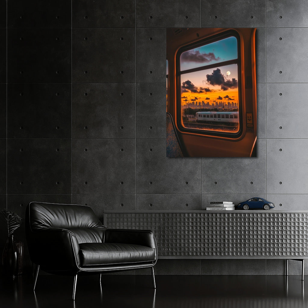 Through the Window of Eternity: Urban Symphony of Sunset