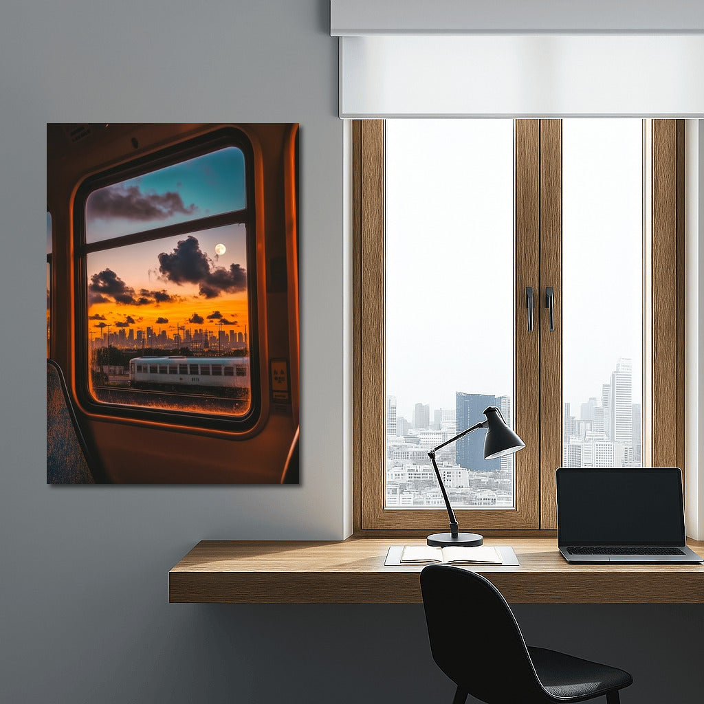 Through the Window of Eternity: Urban Symphony of Sunset