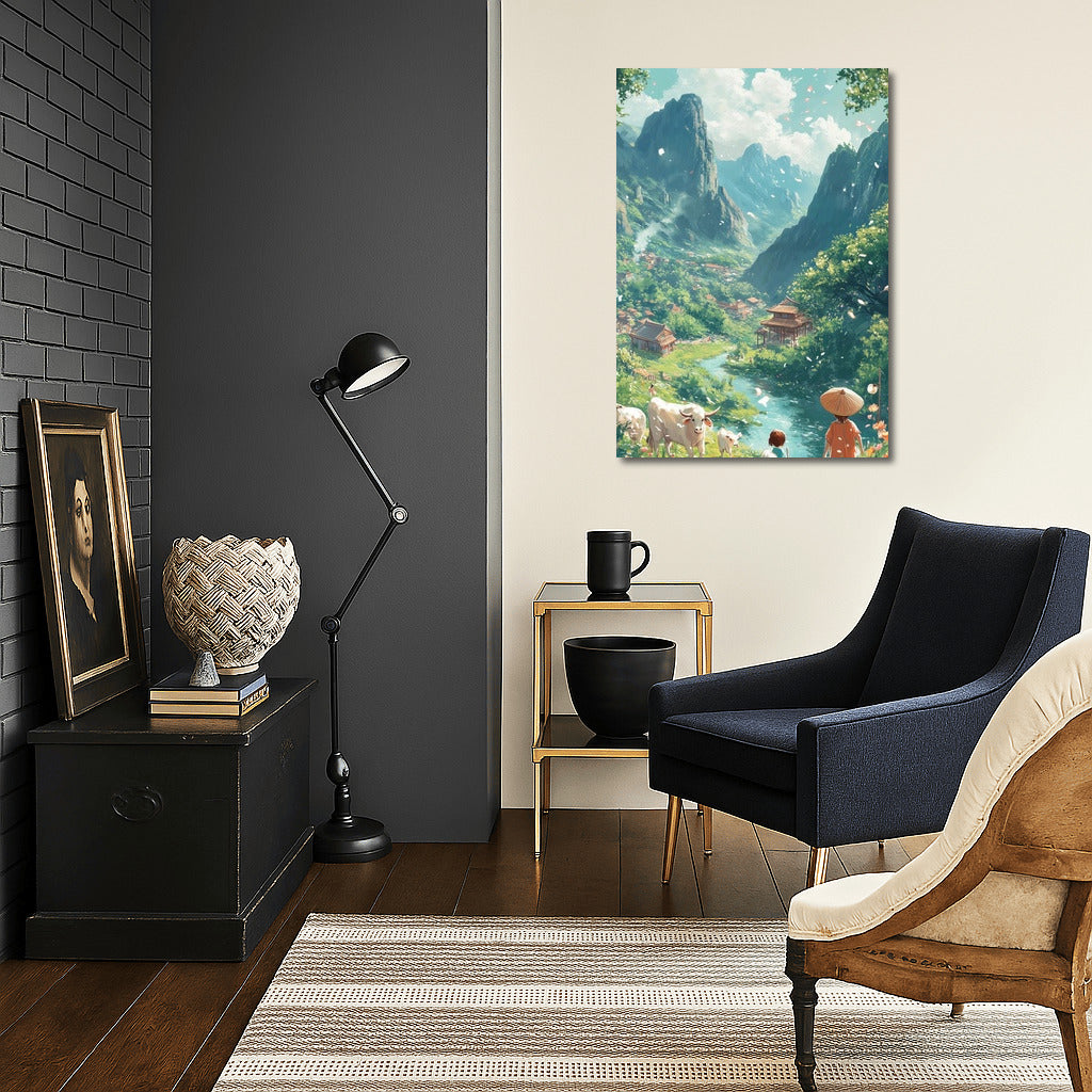 Harmony of Mountains and Flowers: Idyll of the Village