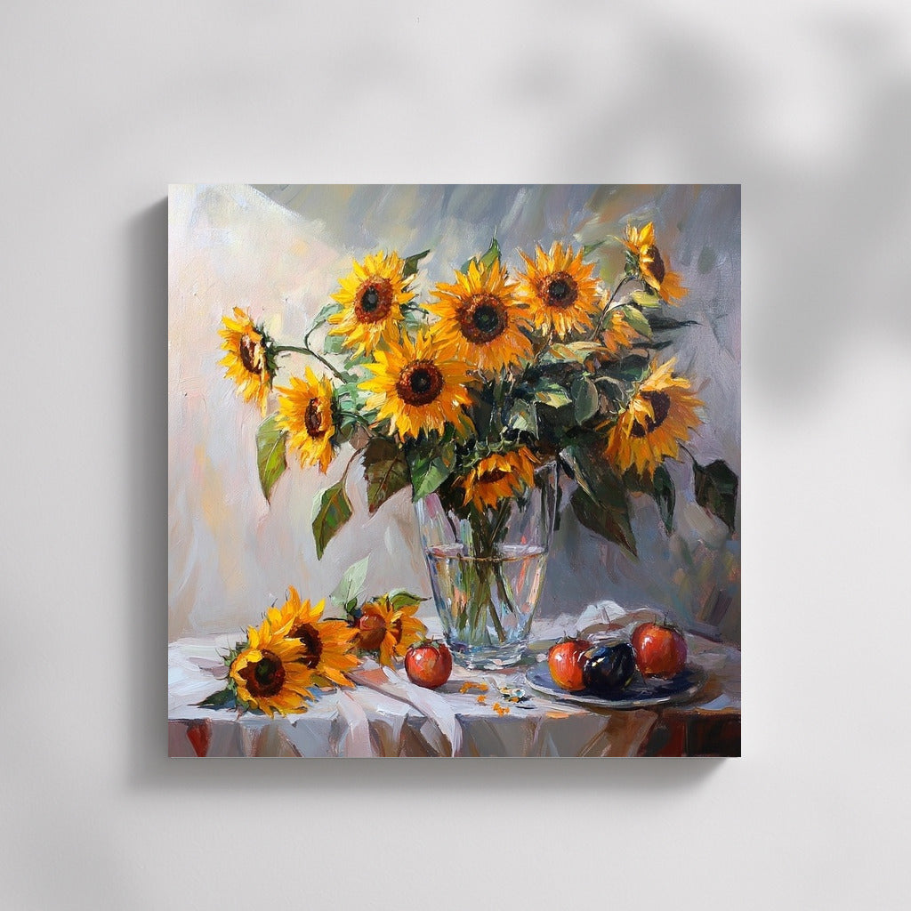 Solar Burst: Sunflowers and Fruits